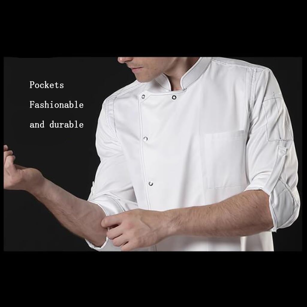 Uniforme Unisex de la Capa del Cocinero de la Capa del Cocinero de la Ropa de la Cocina del Hotel de la Ropa del Cocinero Personalizado Modificado para requisitos particulares