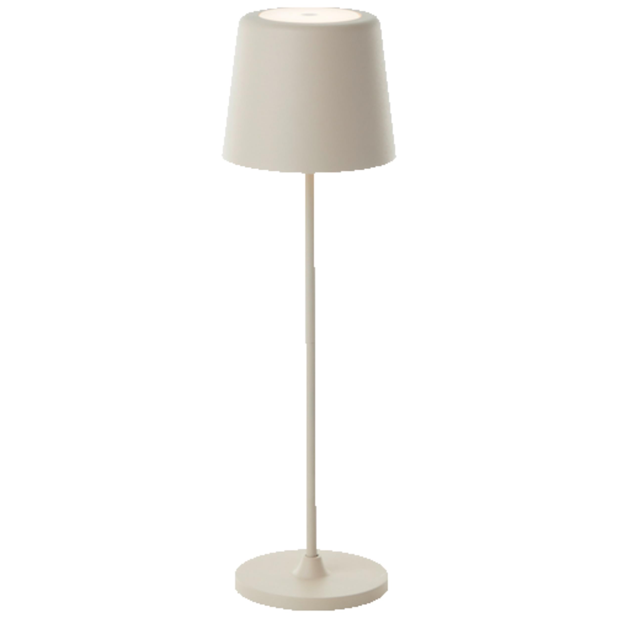 Lightbox - Juego de 2 lámparas de mesa LED para interior y exterior (37 cm, 23 cm, diámetro de 10 cm, luces de mesa para exteriores beige con atenuador táctil | móvil/inalámbrico/portátil |