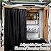 Fanfanwin 7x6 ft Black Large Car Curtains Camper Van Rear Door Shower Curtains with Magnetic Hooks Adjustable Outdoor Shower Double Layer Changing Car Cover Truck Travelling