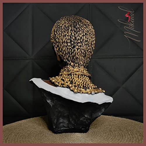 Estatua de busto artesanal Oloorì de Mukemel Designs, arte elegante de 13.8 pulgadas 7