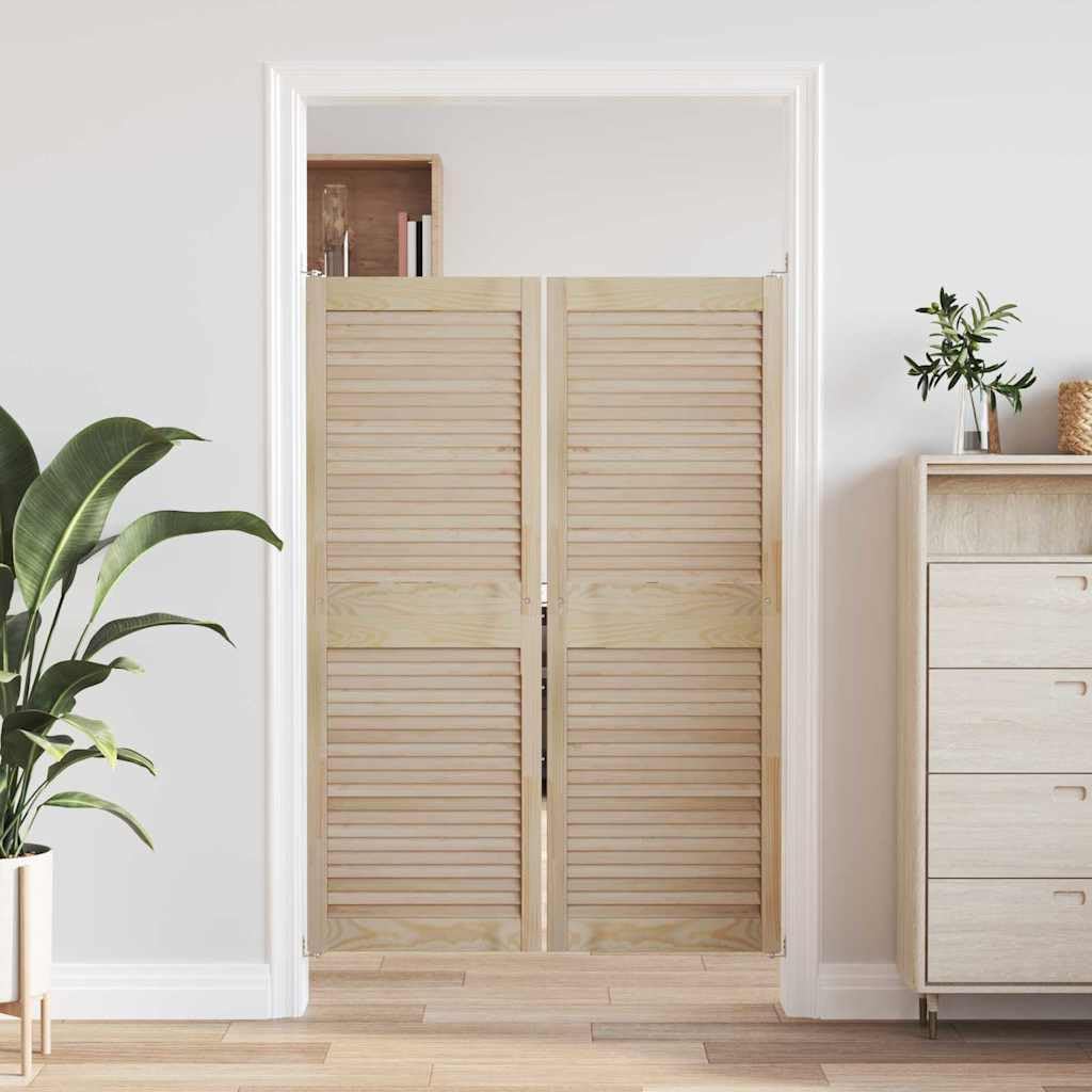 Genérico Puerta de Armario con Puerta 2 pcs Natural 140.5 x 2 x 59.5 cm,Bricolaje,Accesorios de Bricolaje,Ferretería para armarios,Puertas de armarios-42019263