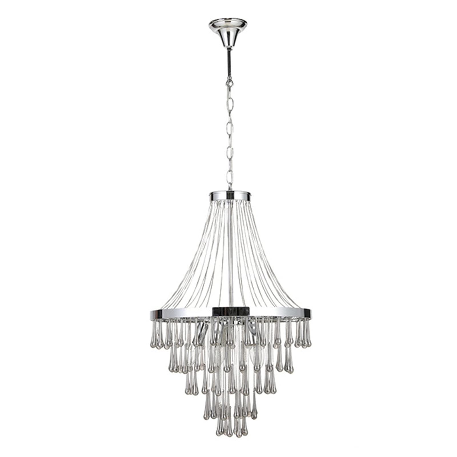 Lustre LED cristal tricolore pour décoration lumineuse de salle de club