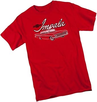 Chevrolet Classic Impala Adult T-Shirt, Large Red