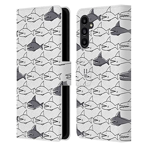Coque Samsung Galaxy A13 5G portefeuille cuir protection antichoc étui carte Griffonnage Requin
