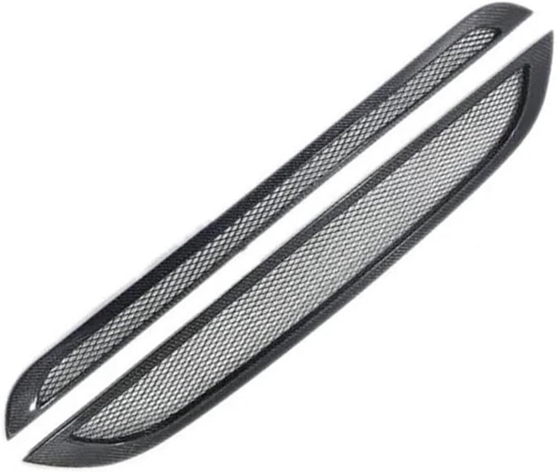 Gloss Black/Carbon Fiber Engine Hood Vent Louvers Air Scoop Bonnet Vent Cover Compatible With BMW MINI-R53 2001-2006 Air Intake Cover