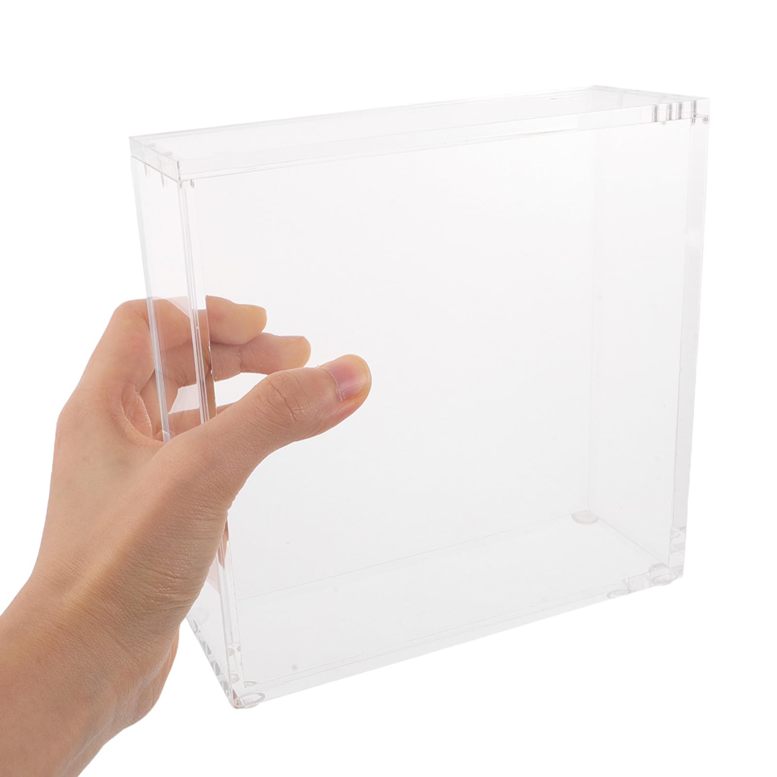 Gatuida Scatola portacarte in acrilico trasparente formato A5 compatibile con Booster Pack, porta carte da gioco magnetico, organizer per cartoline, accessorio per giochi da tavolo