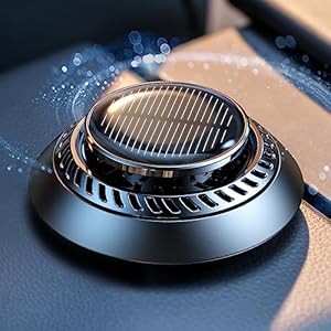 Ceeniu Car Air Fresheners, 2024 New Model, Solar-Powered, Aluminum Alloy, Fragrance DIY, 2 French Essential Oils, Premium Car Accessory, F21 Car fresheners, Car Diffusers for Essential Oils