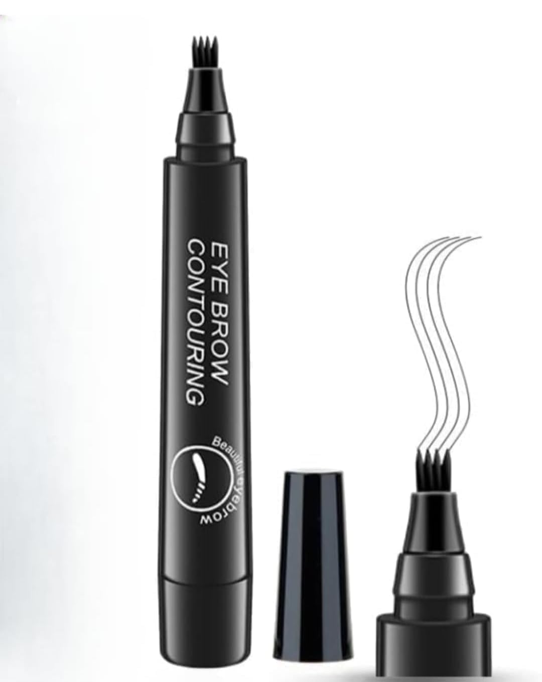 Waterproof Microblading Eyebrow Pencil Microblading Eyebrow Pencil with a Micro-Fork Tip Applicator Creates Black Fine Sketch Liquid Eye Brow Tattoo Tint Pen-image-44