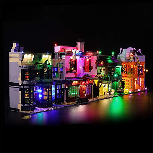 OATop LED Beleuchtungsset für Lego Harry Potter Winkelgasse Diagon Alley, Bunt Licht Set Kompatibel mit Lego 75978- Ohne… – Bild 3