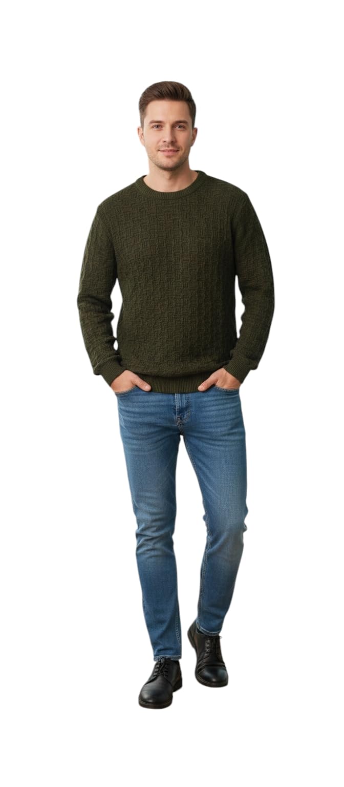 aarika Mens Winter Wear Green Colour Solid Woolen Sweater-(S-L)-(ST-M-MD-10-D-GREEN-S)-picture-27