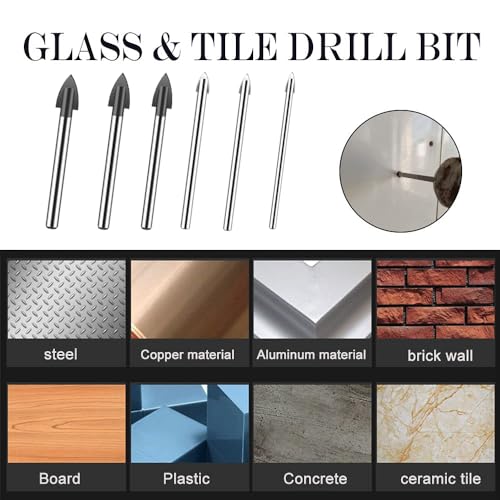 3mm Glass Drill Bits Ceramic Tile Cross-Shaped Drill Bit for Glass Ceramic Marble Tile Concrete 6 3mm Glass Drill Bits Ceramic Tile Cross-Shaped Drill Bit for Glass Ceramic Marble Tile Concrete - Image 6