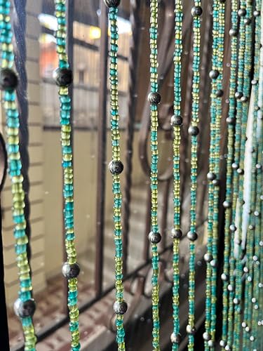 Bohemian Hippy Beaded Curtain for Doorways, Doorway Beads, Glass Beads