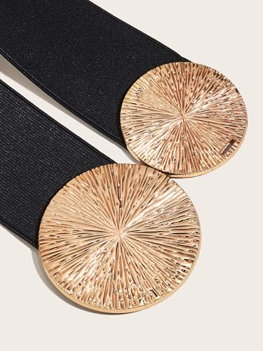 TiaoBug Women Ladies Elastic Waist Belt Wide Stretch Dress Belts Waistband4