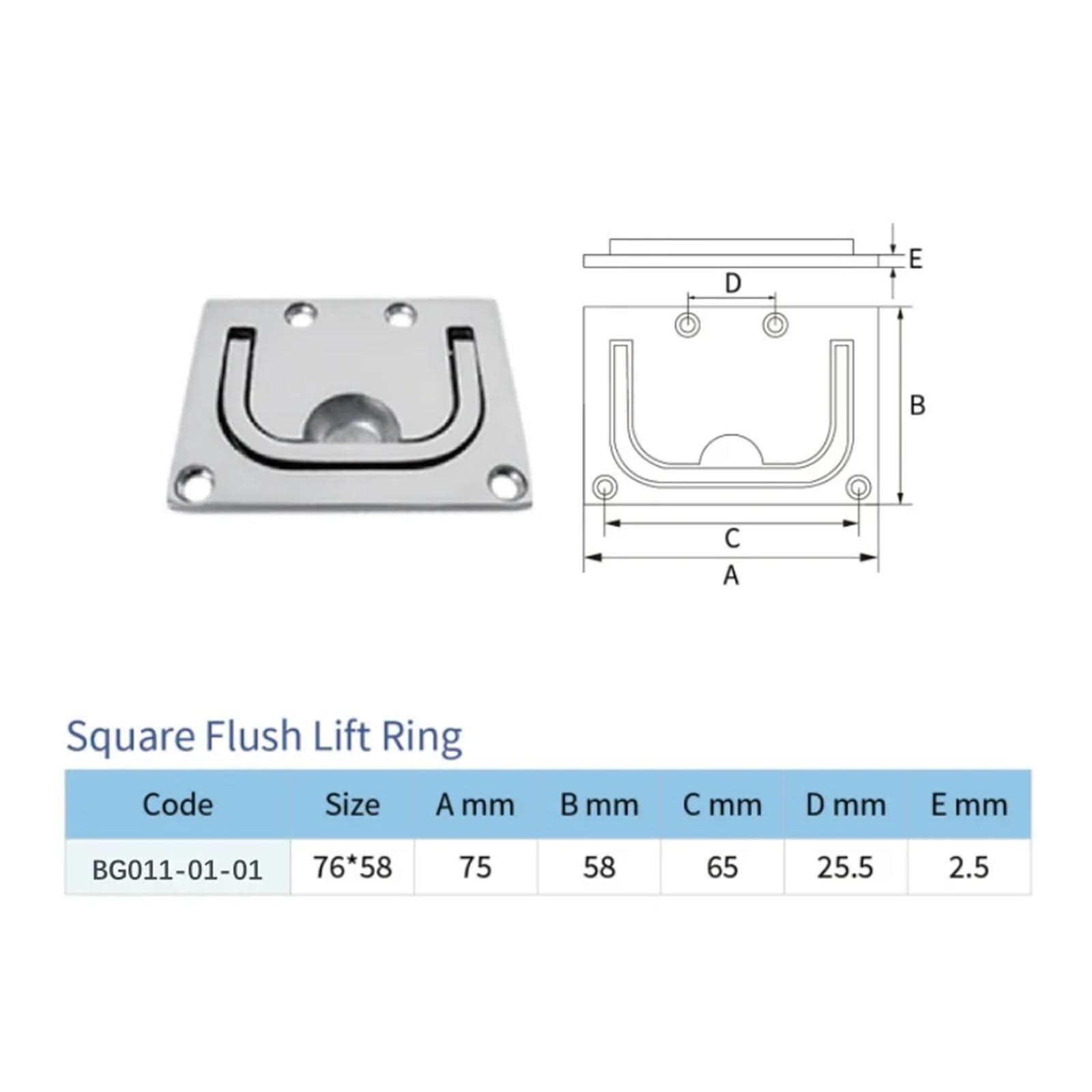 Amazon.co.jp: 船舶 ヨット金具 76*58 ボートデッキハッチハンドル