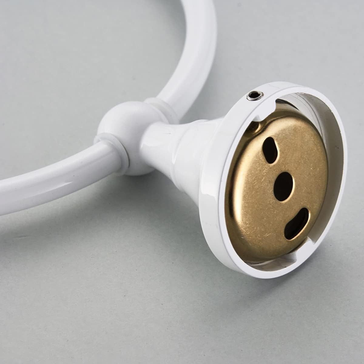 LSLYTQ White Round Towel Ring, Bathroom Round Antique Brushed Old Towel Rack, Towel Hanging Ring