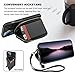 Bocasal Crossbody Wallet Case for iPhone 13 Pro Max, RFID Blocking PU Leather Zipper Handbag Purse Flip Cover, Kickstand Folio Case with Card Slots Holder Wrist Strap Lanyard 5G 6.7 Inch (Black)