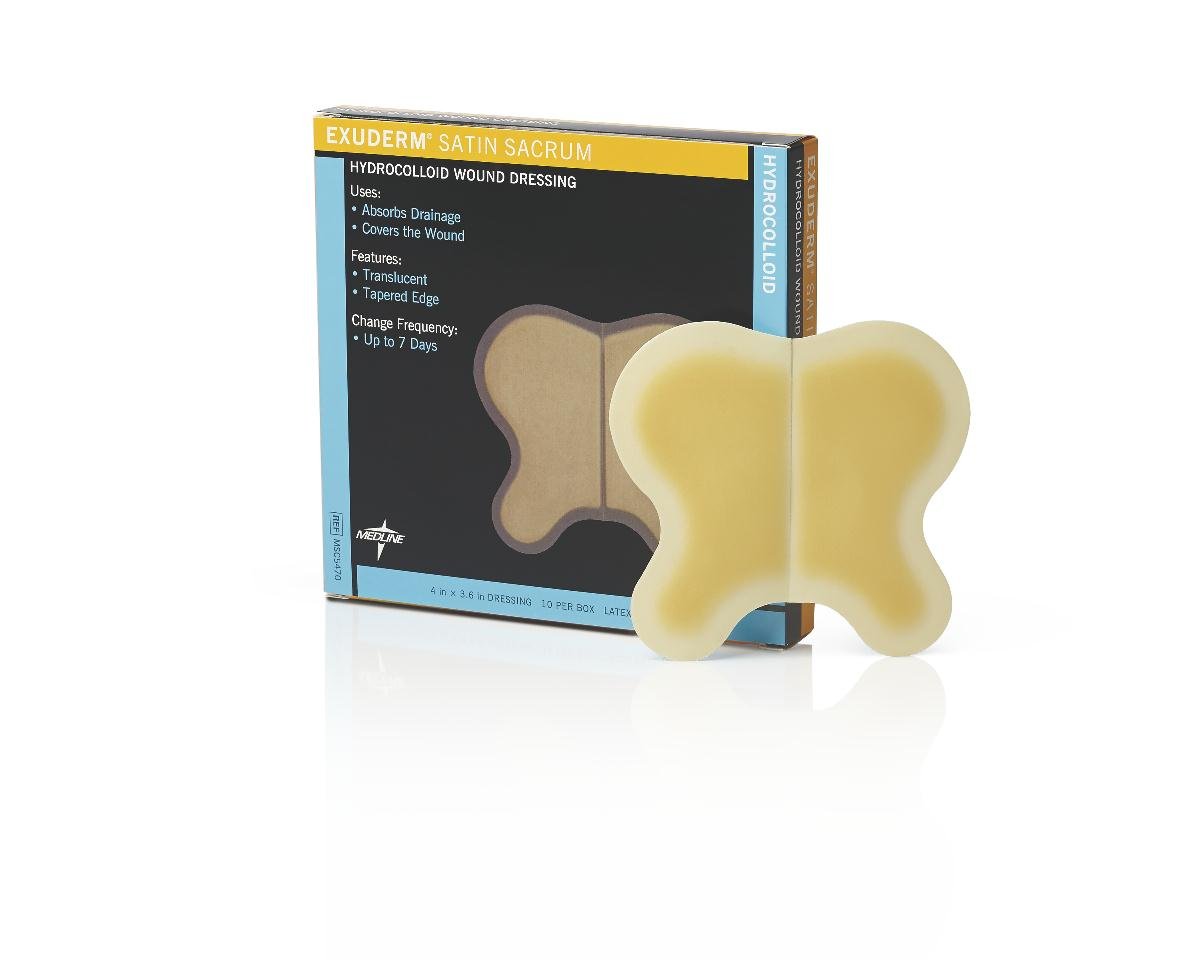 Medline MSC5470 Exuderm Satin Hydrocolloid, 10,2 x 9,1 cm, confezione da 10