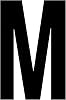 Vinyl Wall Art Decal - Large Alphabet Single Letter M - 12 x 8 - Personalize Individual Set DYI Home Laptop Coffee Mug Luggage Notebook Work Office Party Décor
