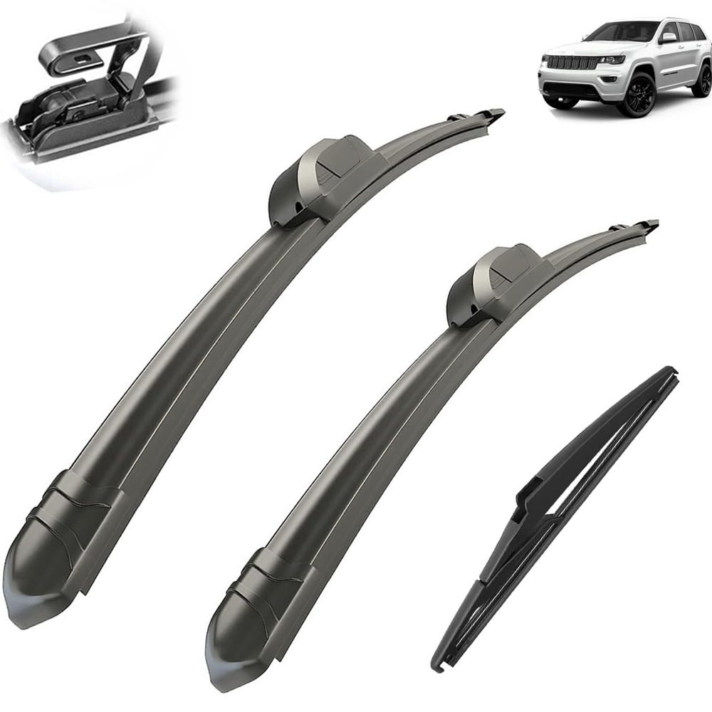 Set Tergicristalli Gomma Morbida Per Jeep Grand Cherokee WK2 2013-2020 – Anteriori 22"+21" E Posteriore 11"