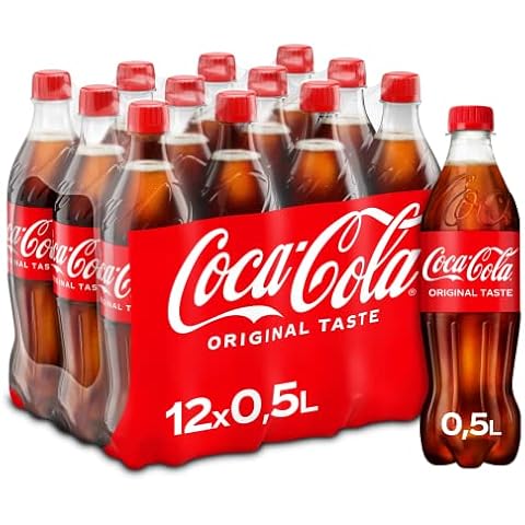 Coca-Cola Classic - pure Erfrischung mit unverwechselbarem Coke-Geschmack in stylischem Kultdesign - Einweg Flasche (12 x 500 ml) Cover