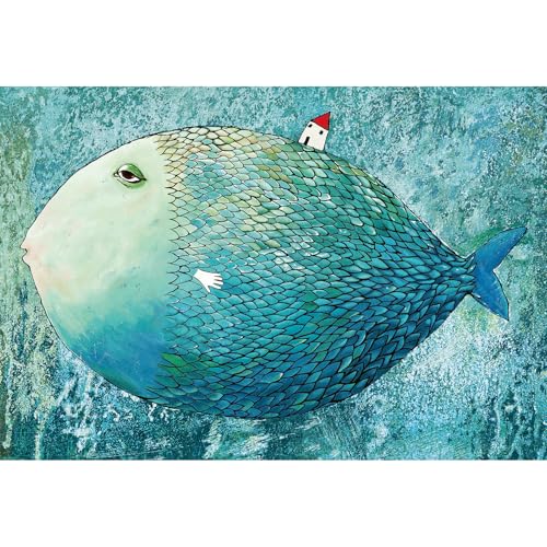 (26×38cm)CHengQiSM 1000ピース ジグソーパズル マイクロピース 魚 トビウオ flying fish パズル 1000 絵画 ジグソーパズル マイクロピース おしゃれ インテリア