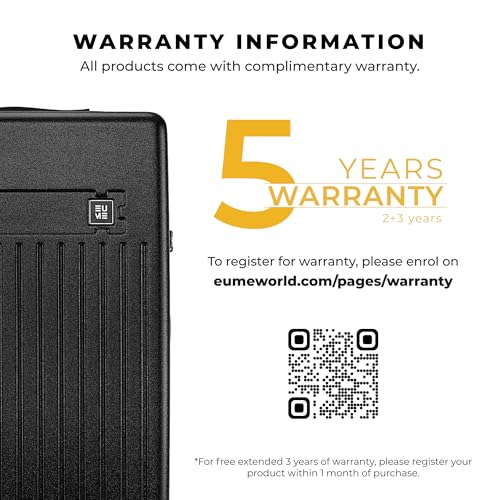 Image of EUME Classic Cabin 55 Cm and Check-in Medium 65 Cm Luggage Trolley Bags for Travel - Set of 2 (Charcoal Black) | Polycarbonate (PC) 8 Hinomoto Wheels Suitcase | Cabin Trolley Bags | Luggage Trolley