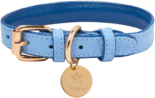 Poise Pup - Collar de cuero para perros pequeños, medianos y grandes, hecho a mano, ajustable y suave para cachorros de niña y niño, grande Poise Pup - Collar de cuero para perros pequeños, medianos y grandes, hecho a mano, ajustable y suave para cachorros de niña y niño, grande