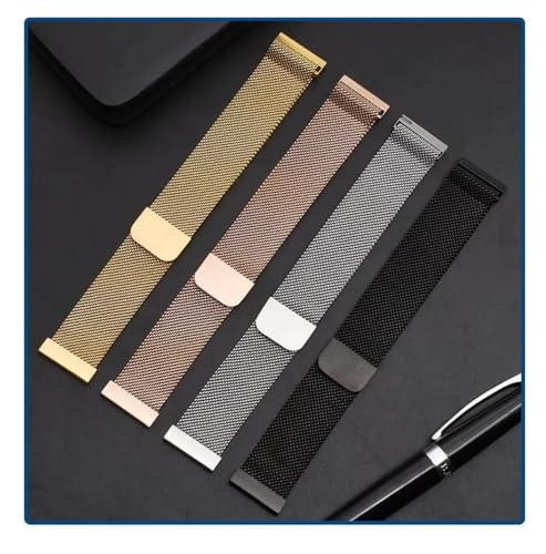 Correa de bucle milanés pulsera de 20mm y 22mm compatible con Huawei Gt 5 Pro y Galaxy Watch 4 7