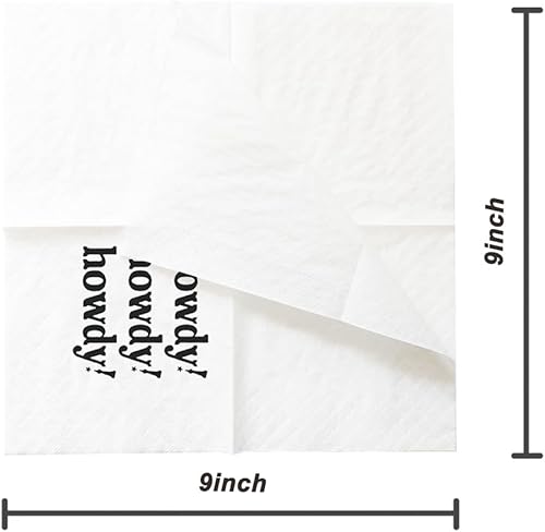 Miniatura 9 de SharkBliss Howdy Servilletas de cóctel, Howdy Howdy Howdy Servilletas de cóctel de papel para vaquera occidental disco Last Rodeo Nashville