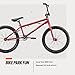 Mongoose Legion L10 Kids Freestyle Sidewalk BMX Bike, Beginner Riders, Boys and Girls, 20-inch Wheels, Hi-Ten Steel Frame, Micro Drive 25x9T BMX Gearing, Red