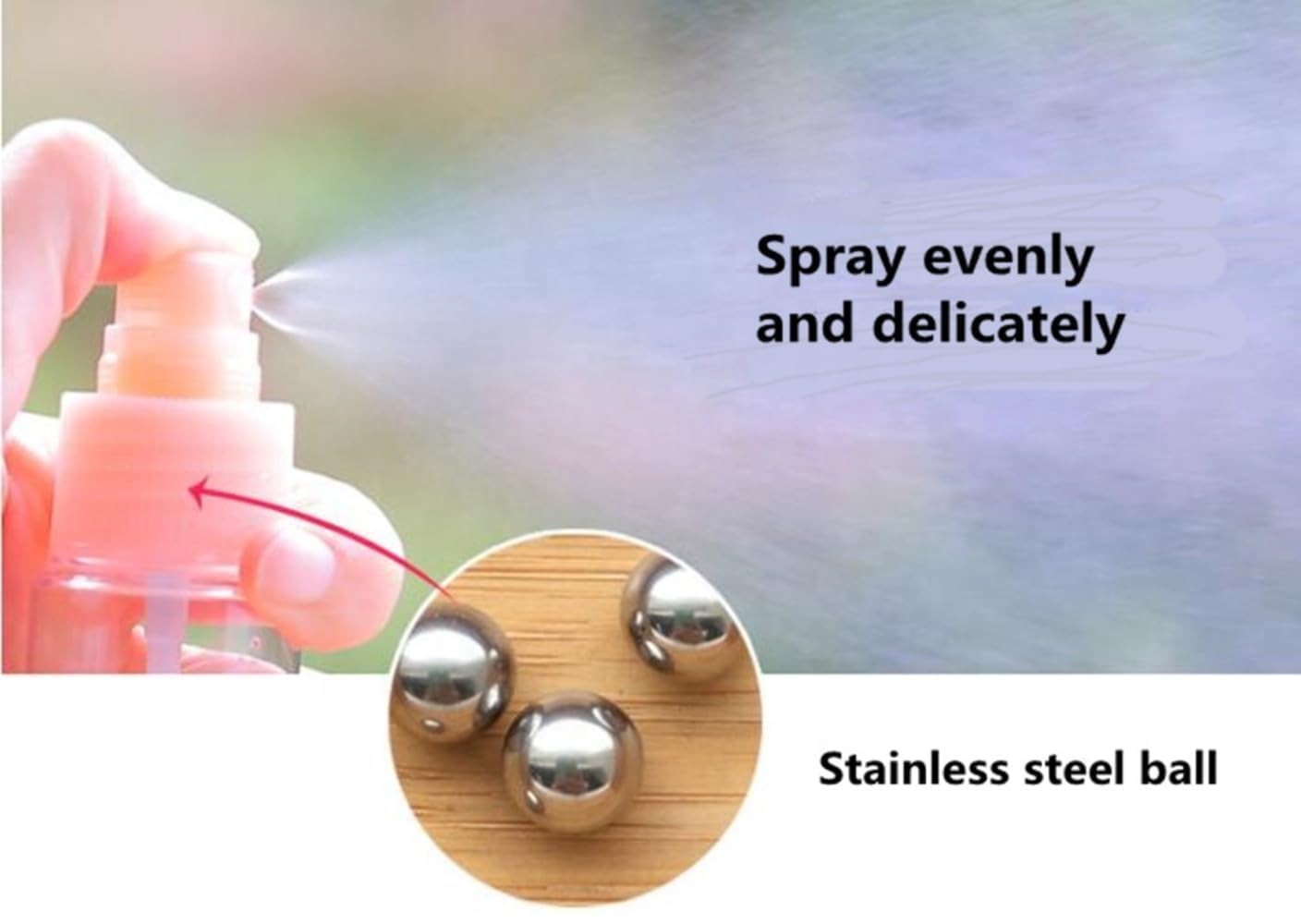 RRJ Plastic Portable Travel Cosmetics Bottles Plastic Pressing Spray Bottle for Cosmetic, Makeup, Toiletries Liquid Containers Bottles (7 Pcs/Set, Assorted Colour) 4