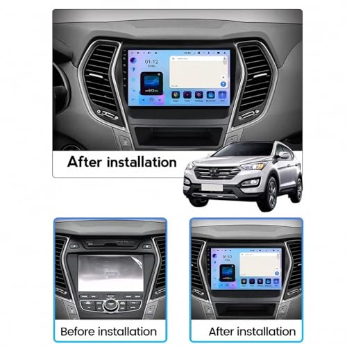 Pantalla de Coche para Hyundai Santa Fe 3 Evita Distracciones con Carplay Android Inalámbricos 2