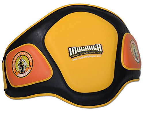 MMA Muay Thai Belly Pad (Buckle (Yellow/Black/Orange))
