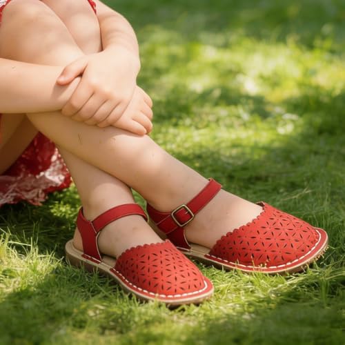 Image of THEE BRON Toddler Girls Espadrilles Sandals Hollow Out Rustic Dress Shoes