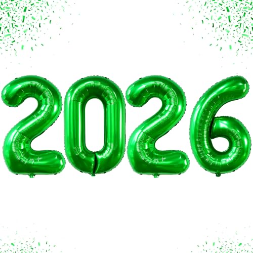 Image of Green 2026 Balloons 42 Inch, Giant Green Graduation Decorations 2026, Foil Number 2026 Graduation Balloons Class of 2026 Decorations | Graduation Party Decorations | Prom Decorations 2026, Katchon