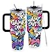 TNASURHUS Gaming Gamer Gifts for Men, Video Game 40oz Tumbler with Handle, Gamings Gamepad Bottle for Adults, Birthday Gifts Gaming Mugs for Gamer Room Decor for Son, 1PCS