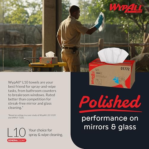 Image of WypAll GeneralClean L10 Light Cleaning Towels, 18 x 110 Sheets (01772)