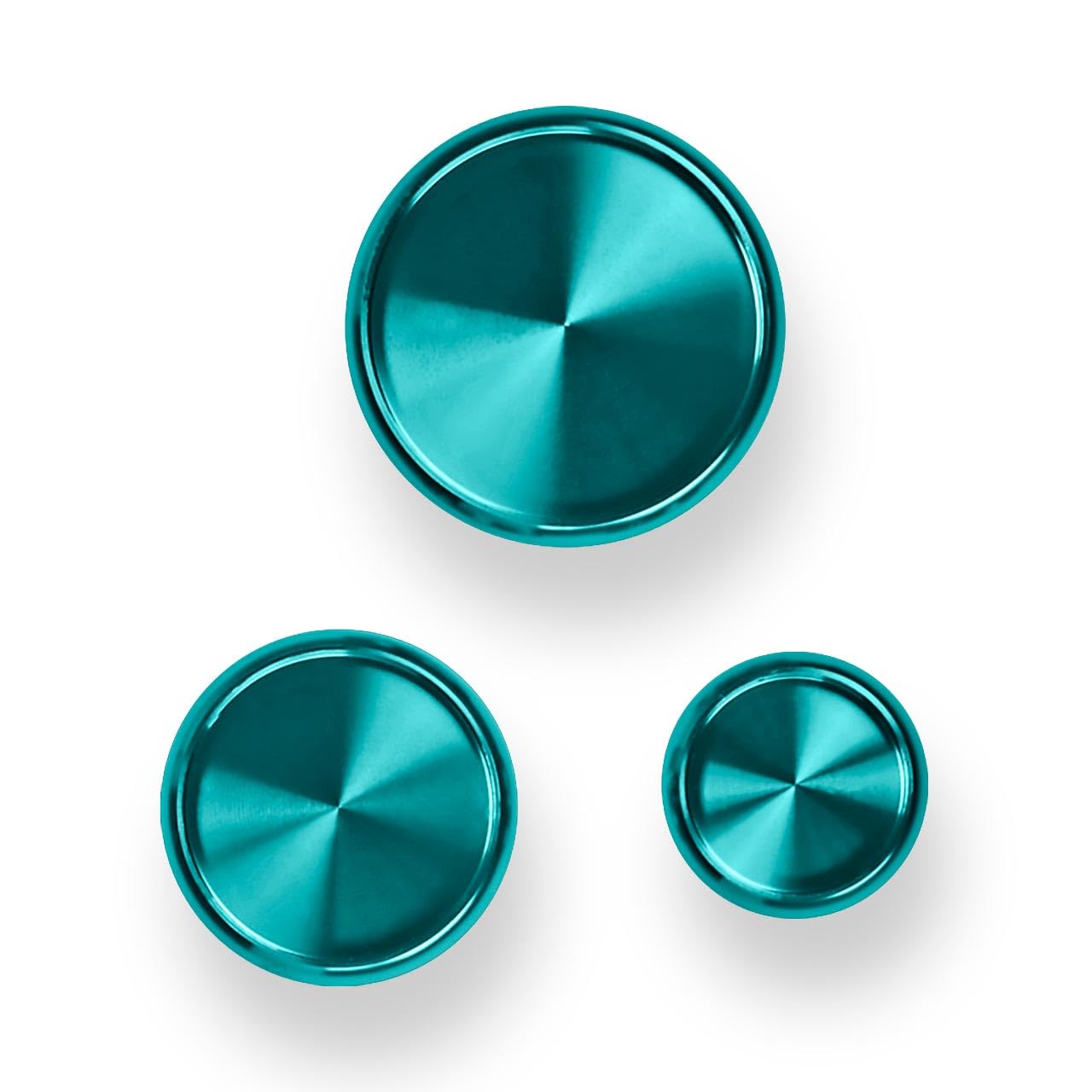 Levenger Aluminum Circa Discs 3/4" (Set of 11), Teal - for Discbound Notebooks and Planners, Discs Hold up to 120 Sheets