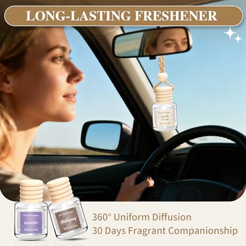 Image of Car Air Freshener 6 Pack, Vanilla Cream,Mahogany & Lavender