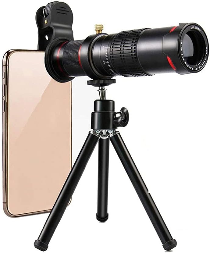 Telescope Zoom Lens Macro Wide Fisheye Lens HD Phone Camera Lens Kit with Remote Tripod
