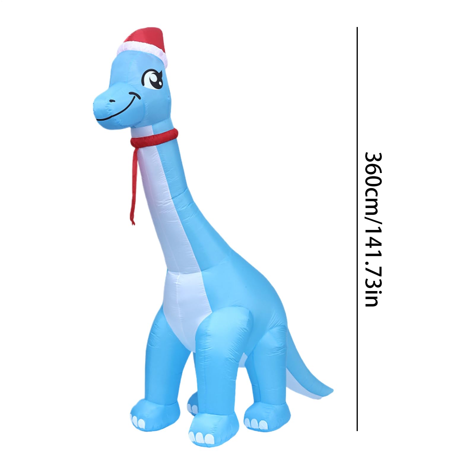 Nadmuchiwane Dekoracje Świąteczne 3,6 M LED Świetlny Dinozaur | Świąteczne Inflatable Dekoracje Ogrodowe na Święta do Ogrodu Podwórka Tarasu Podjazdu Drzwi Wejściowych
