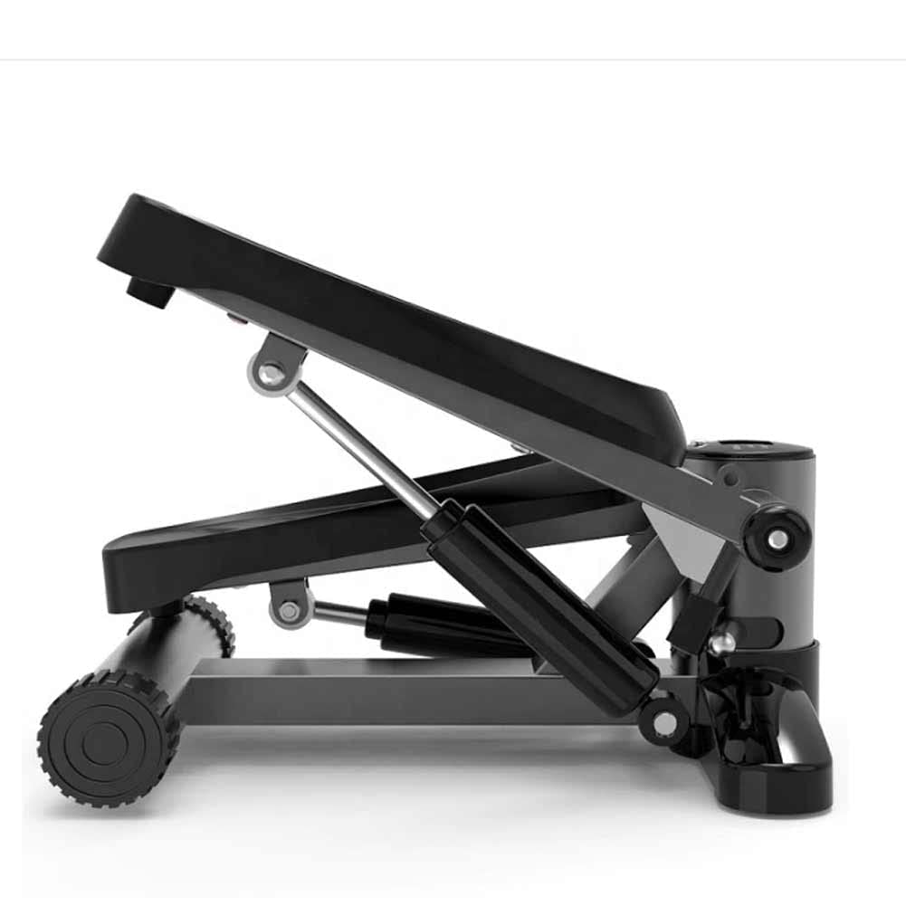 BAKAJI Stepper Allenamento Fitness Cardio Gambe Pancia Fianchi con Display LCD Calorie e Tempo Spalle Struttura in Acciaio Inox Pedali Antiscivolo Colore Nero Dimensione 42 x 27 x 31,5 cm
