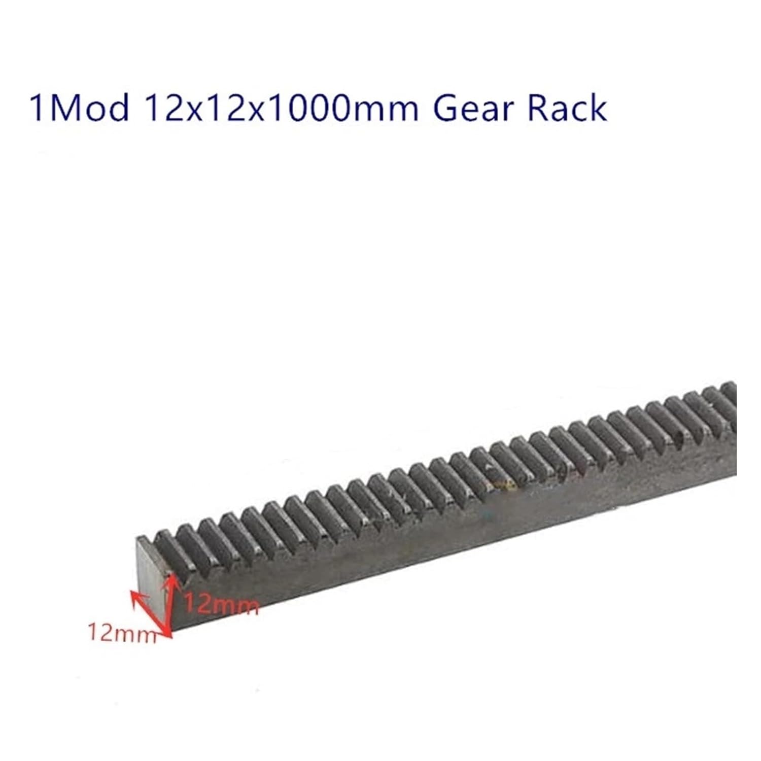 高精度ギアラックスチール 2個 1Mod 12x12x1000mm 平歯車ラック ギアラック 精密ラック ストレート歯 歯付きラック