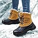 UPSOLO Winter Snow Boots for Women Backpacking Mid Calf Outdoor Boot Mountaineering Footwear (Light Brown Size 7)