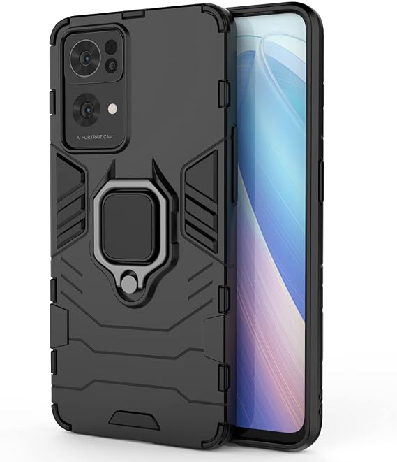 Case for Oppo Reno 7 Pro 5G Case Cover,Magnetic Car Mount Bracket Shell Case for Oppo Reno 7 Pro 5G 2021 PFDM00 Case Black