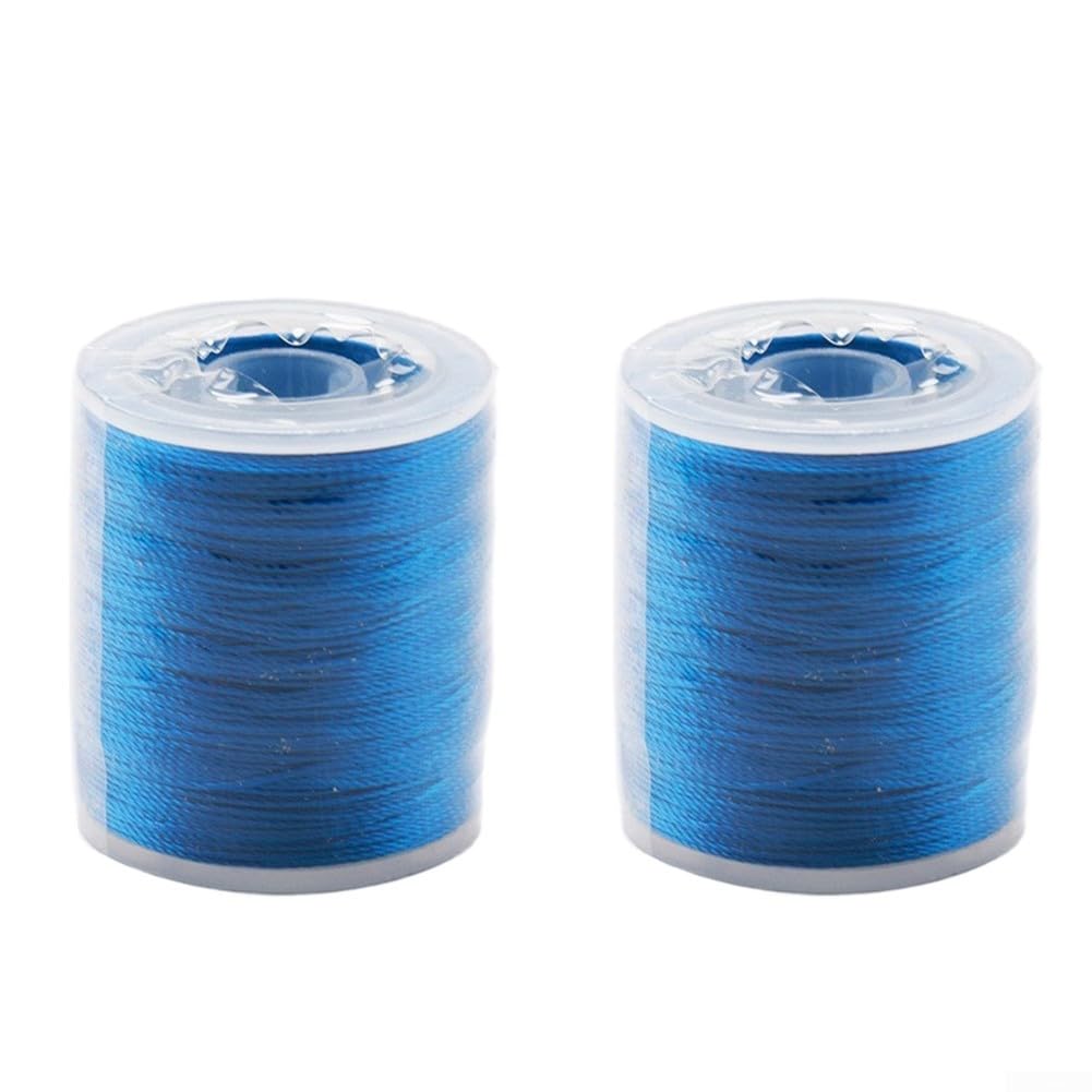 Fishing Whipping Thread, Fishing Rod Building Nylon Thread 60-70m, For Tying And Repairing Guide Rings DIY Rod Repair (2pcs blue)