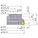 Mitsubishi Materials AHX640WR25036K AHX640W Series Arbor Face Milling Cutter, Right Hand, 40? Angle, 36 Teeth, 250 mm Cutting Dia, 47.625 mm Fixing Part Depth
