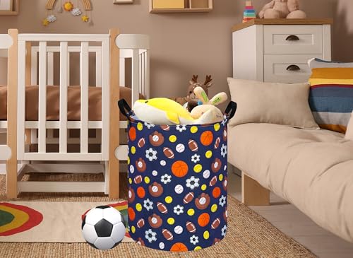 Image of MAIZMZ Kids Hamper Storage Bins Organizer Toy Box Laundry Basket Large Canvas Collapsible Chest for Home /Dorm /Kitchen /Pet /Office /Closet /Shelf /Gift Baskets