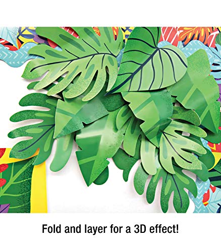 Image of Carson Dellosa One World 36pc Tropical Leaves Bulletin Board Decorations, Tropical Decor for Bulletin Board, Party, Classroom Decor, and Summer Bulletin Board Decorations, Boho Classroom Decor