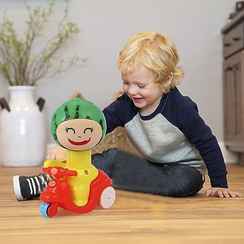 Image of Asian Portable Plastic Cocomelon Press N Go Friction Scooter for Kids Pack of 1 Orange | Baby & Toddlers Toys 6 Months - 5 Years